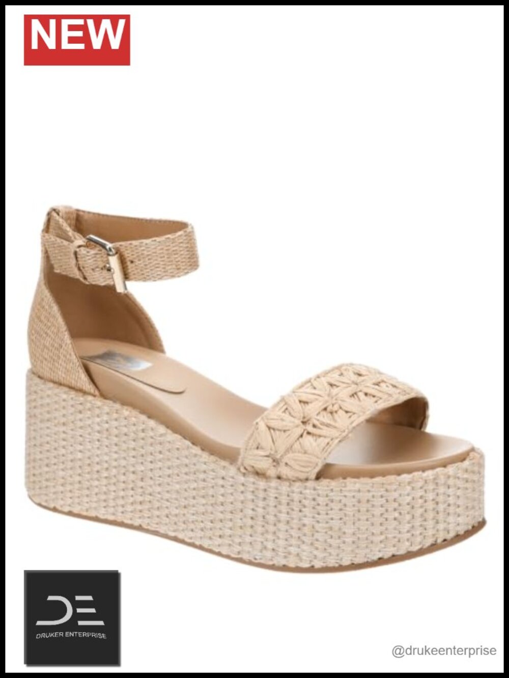 DV Dolce Vita Alumina Wedge Heeled Sandal Open Toe Ankle Strap